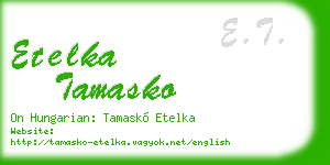 etelka tamasko business card